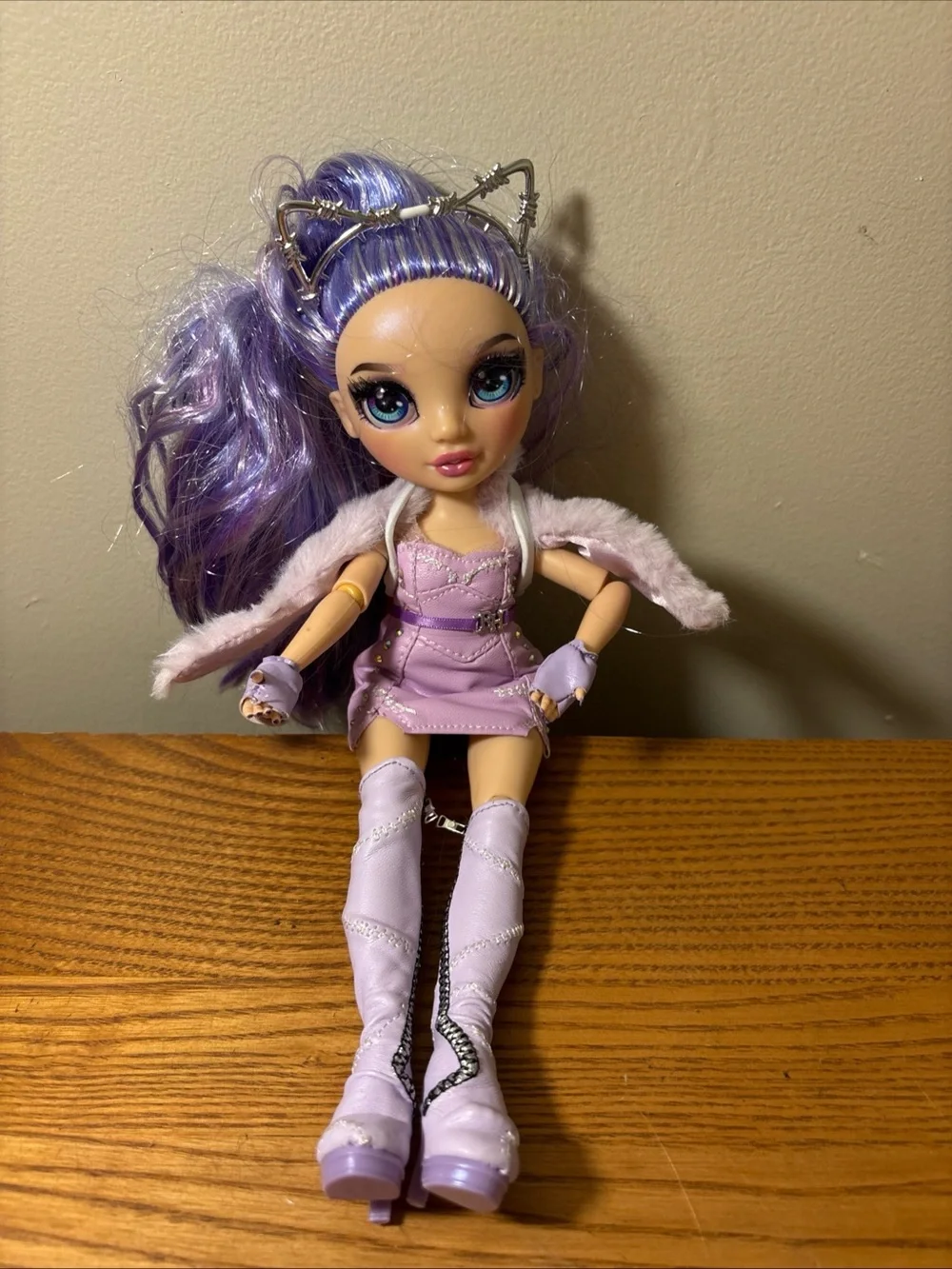Purple Fashion Doll with Lilac Outfit and Accessories rainbow princess
